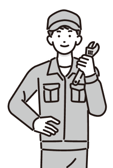 工具を持つ整備士のイラスト